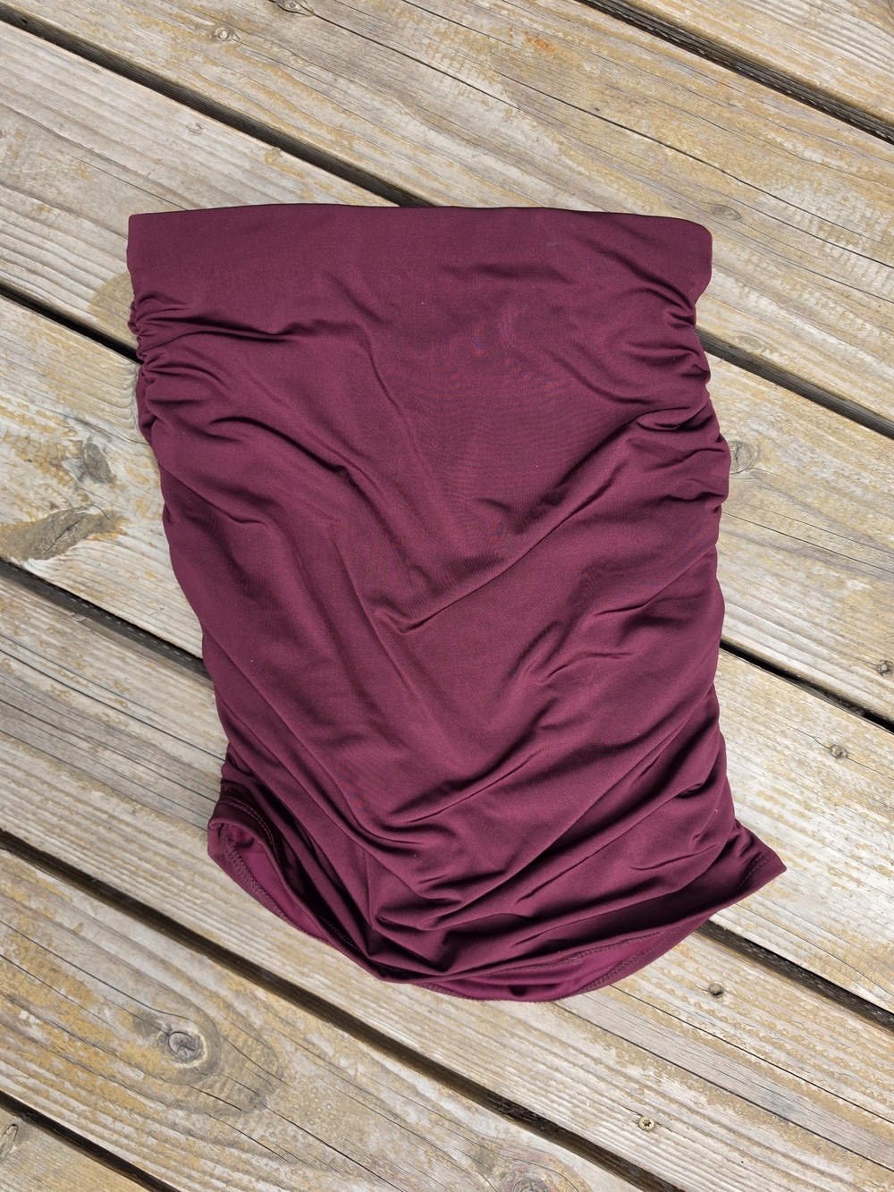 Windsor Burgundy Ruched Mini Skirt